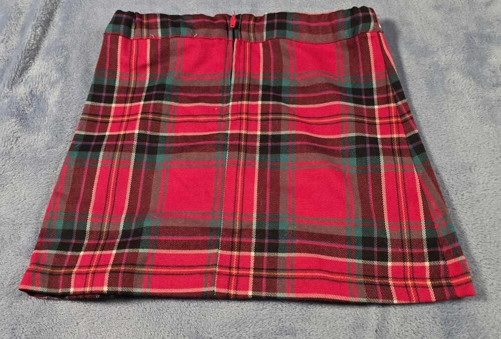 Copper Key Girls Size 5 Red Plaid Skirt Christmas Tartan Back Zip